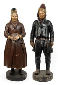 Pair of Continental Laplander Painted Figures