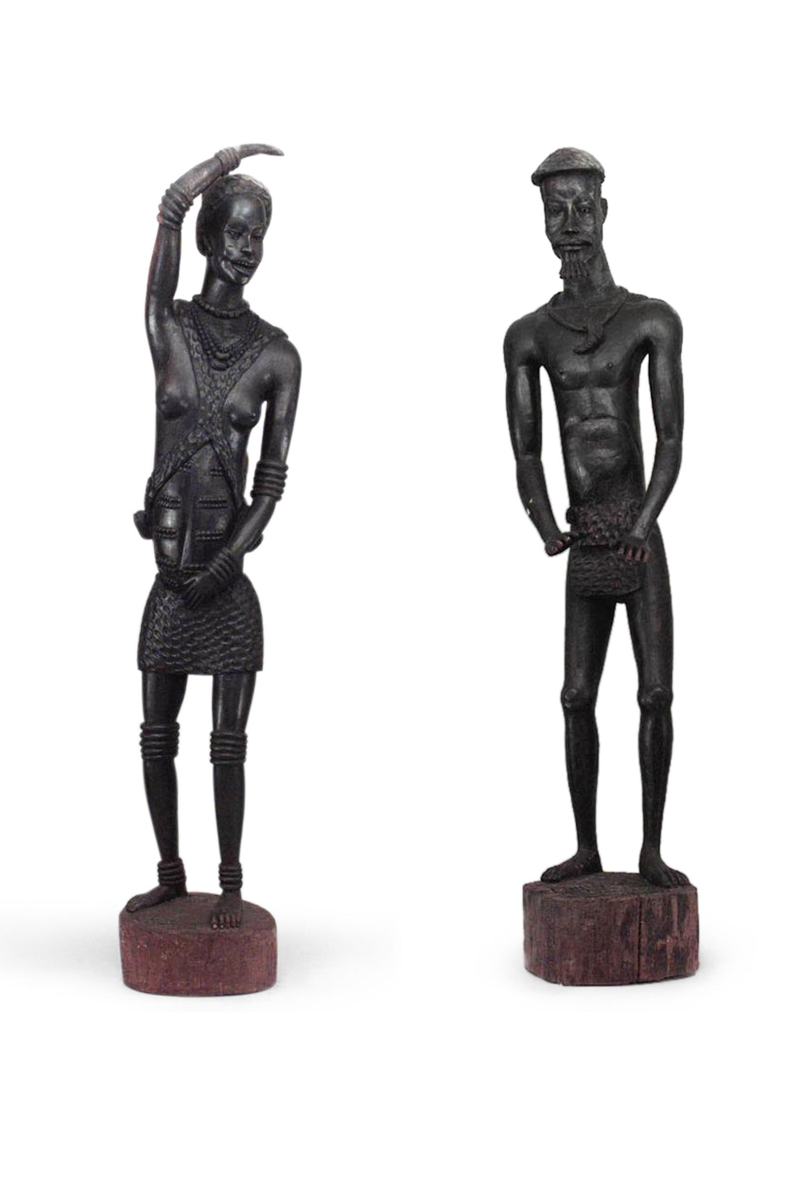 Pair of Monumental African Ebonized Figures (1 of 14)