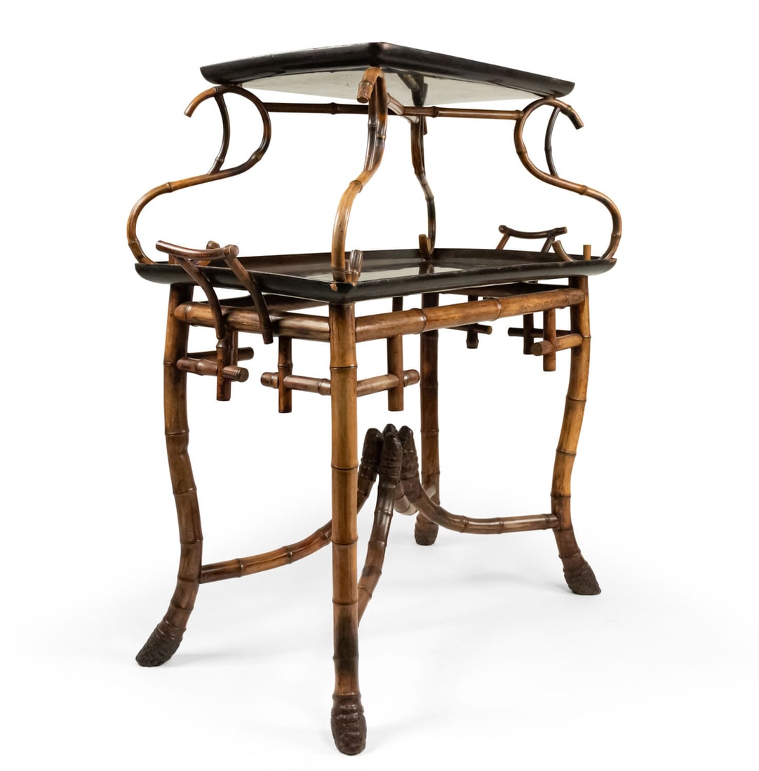 English Victorian Bamboo Two Tier Table (1 of 19)