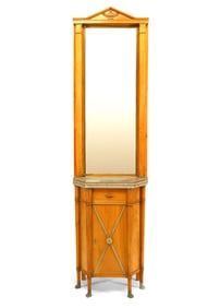 Pair of Austrian Biedermeier Style Maple Commodes