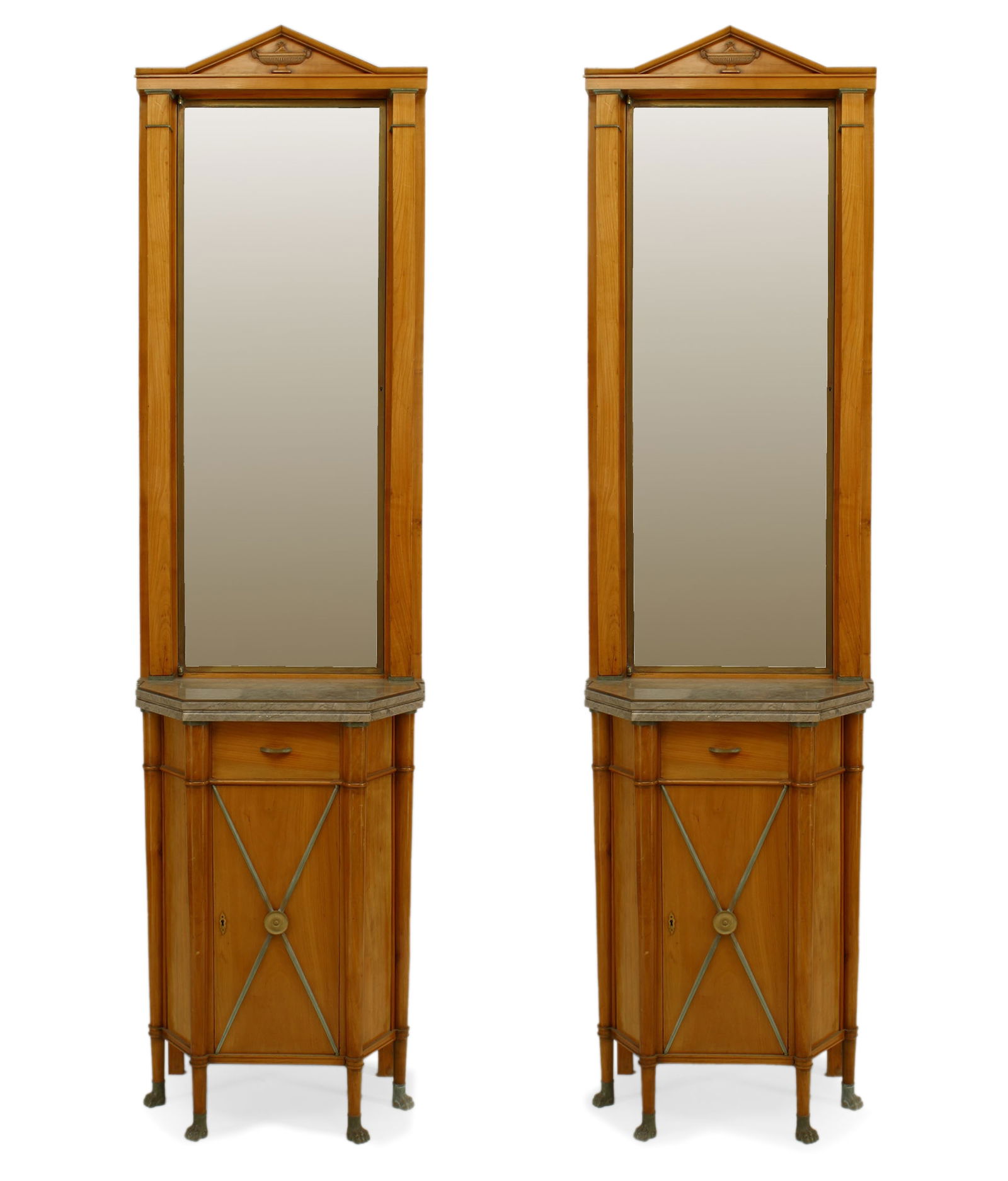 Pair of Austrian Biedermeier Style Maple Commodes (1 of 6)