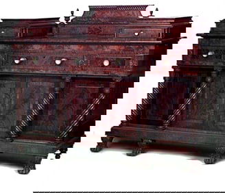 American Empire Style Mahogany Sideboard
