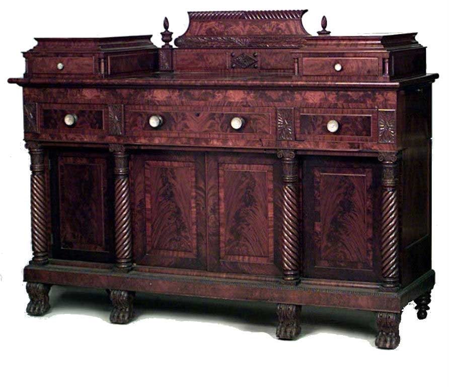 American Empire Style Mahogany Sideboard (1 of 2)
