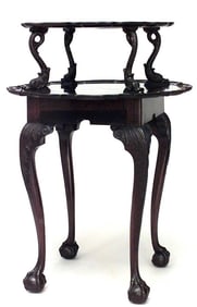 English Chippendale Style Mahogany Two Tier Table