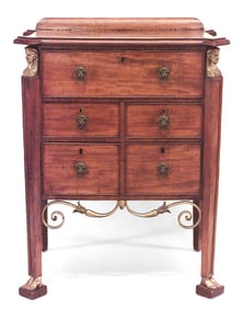 French Empire Mahogany Chest with Egyptian Revival Mounts
