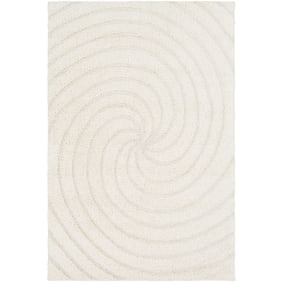 Beige Cut Spiral Area Rug