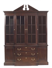 English Georgian Style Breakfront Cabinet