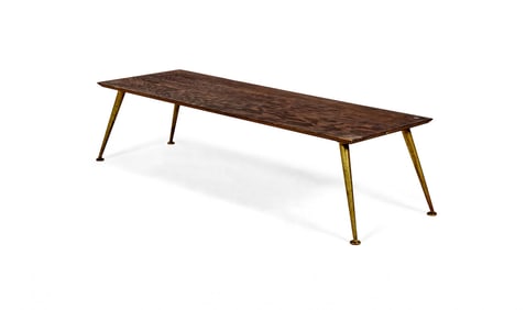 Robsjohn-Gibbings style Mid-Century Splayed Brass Leg Coffee / Cocktail Table Base