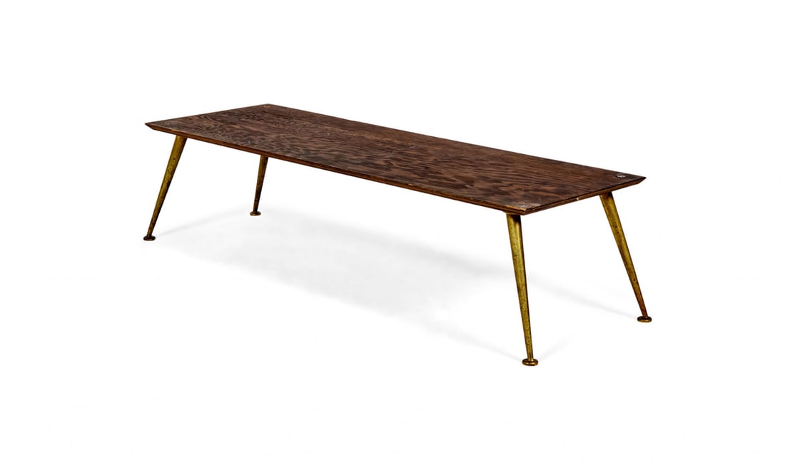 Robsjohn-Gibbings style Mid-Century Splayed Brass Leg Coffee / Cocktail Table Base (1 of 10)