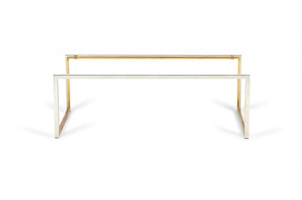 Romeo Rega style Chrome and Brass Coffee / Cocktail Table Frame