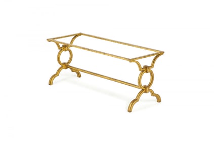 French Mid-Century Girl Wrought Iron Coffee / Cocktail Table Base (manner of Gilbert Poillerat)