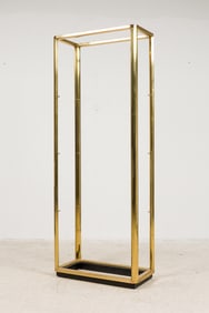 Solmet Italian Mid-Century Four Shelf Brass Frame Etagere / Bookshelf