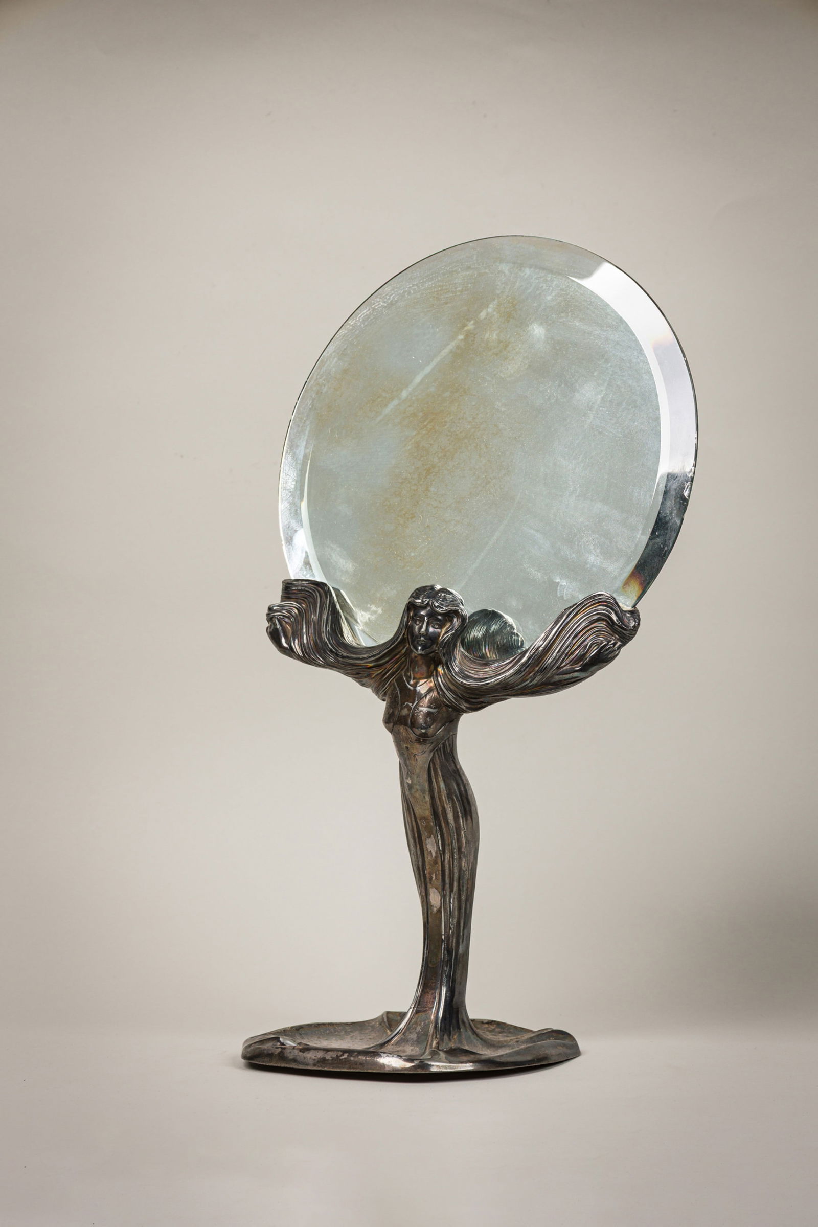 Imperial Zinn (Attrib), Art Nouveau Table Mirror (1 of 11)