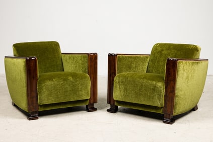 Pair Swedish Grace Lounge Chairs