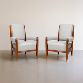 Leon And Maurice Jallot, Pair Fauteuils