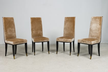 Jean Pascaud, (4) Dining Chairs
