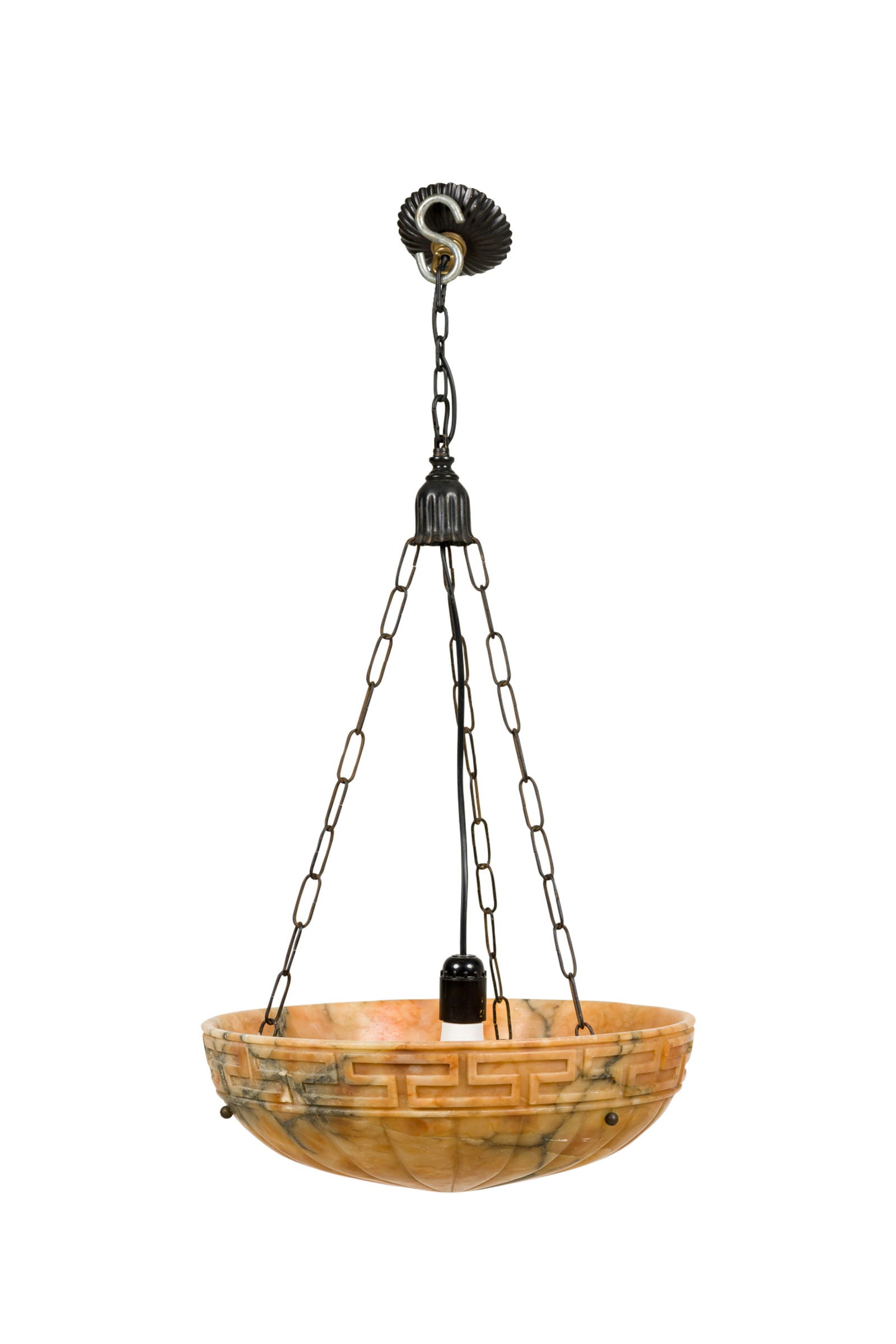 French Art Deco Alabaster Plafonnier (1 of 8)