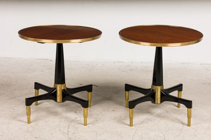 Pair French Art Deco Gueridon Side Tables