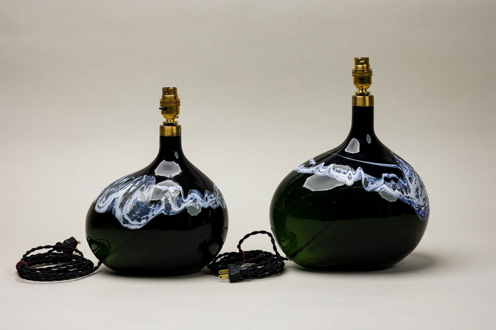 Michael Bang For Holmegaard, (2) Glass Lamps (1 of 9)