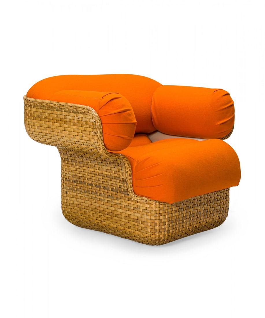 Joe Colombo, Rare Vintage Rattan 'Basket' Chair (1 of 13)