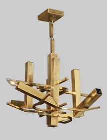 Gaetano Sciolari, Modern Brass Chandelier