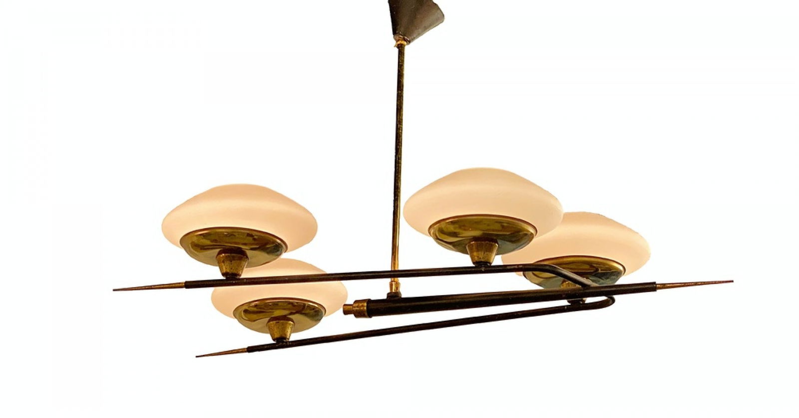 Stilnovo (Style), Modernist Four Light Chandelier (1 of 9)