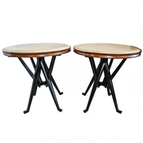 Enrico Ciuti For Cassina, Pair Side Tables