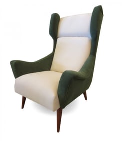 Gio Ponti (Attrib), Wingback Club Chair
