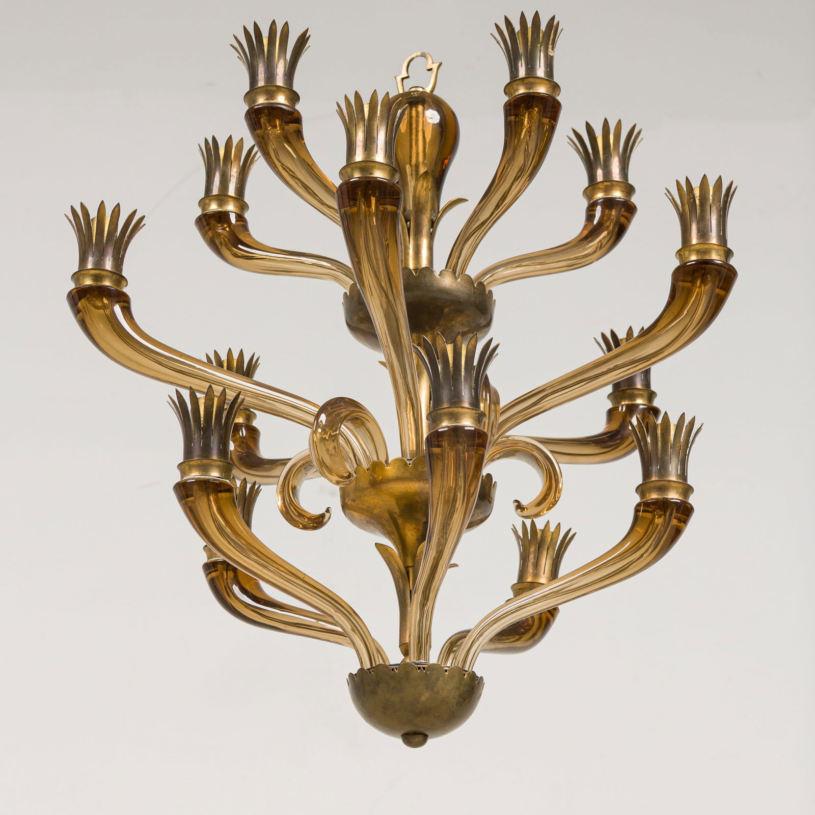 Paolo Venini, Murano 15-Light Glass Chandelier (1 of 11)