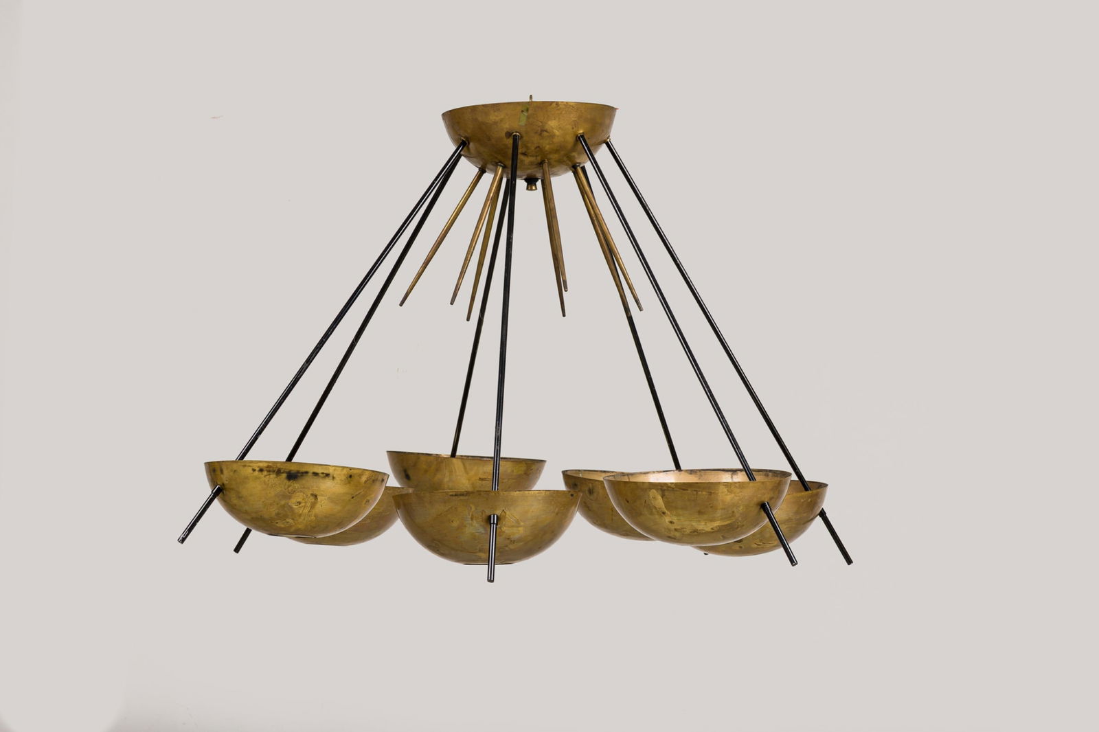 Stilnovo (Attrib), Modernist 7-Arm Chandelier (1 of 9)