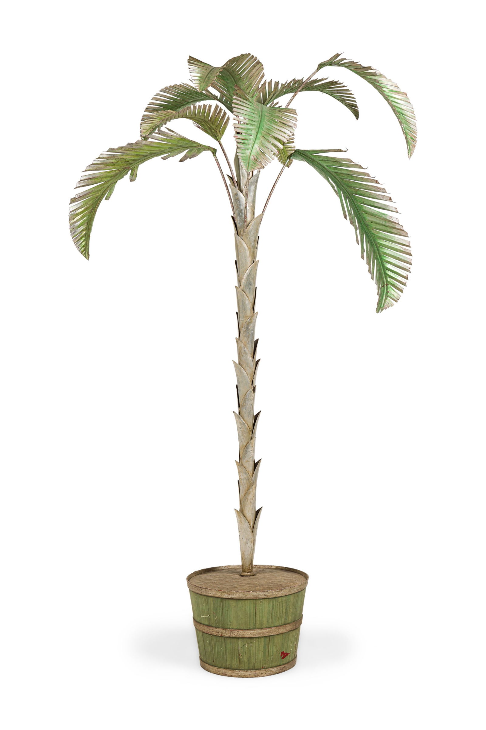 Jansen (Attrib), Silvered Tole Lifesize Palm Tree (1 of 11)