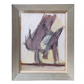 Nicholas Krushenick, Oil On Board, 1956