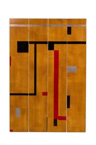 Jean Dunand (After), Modernist Four Panel Screen