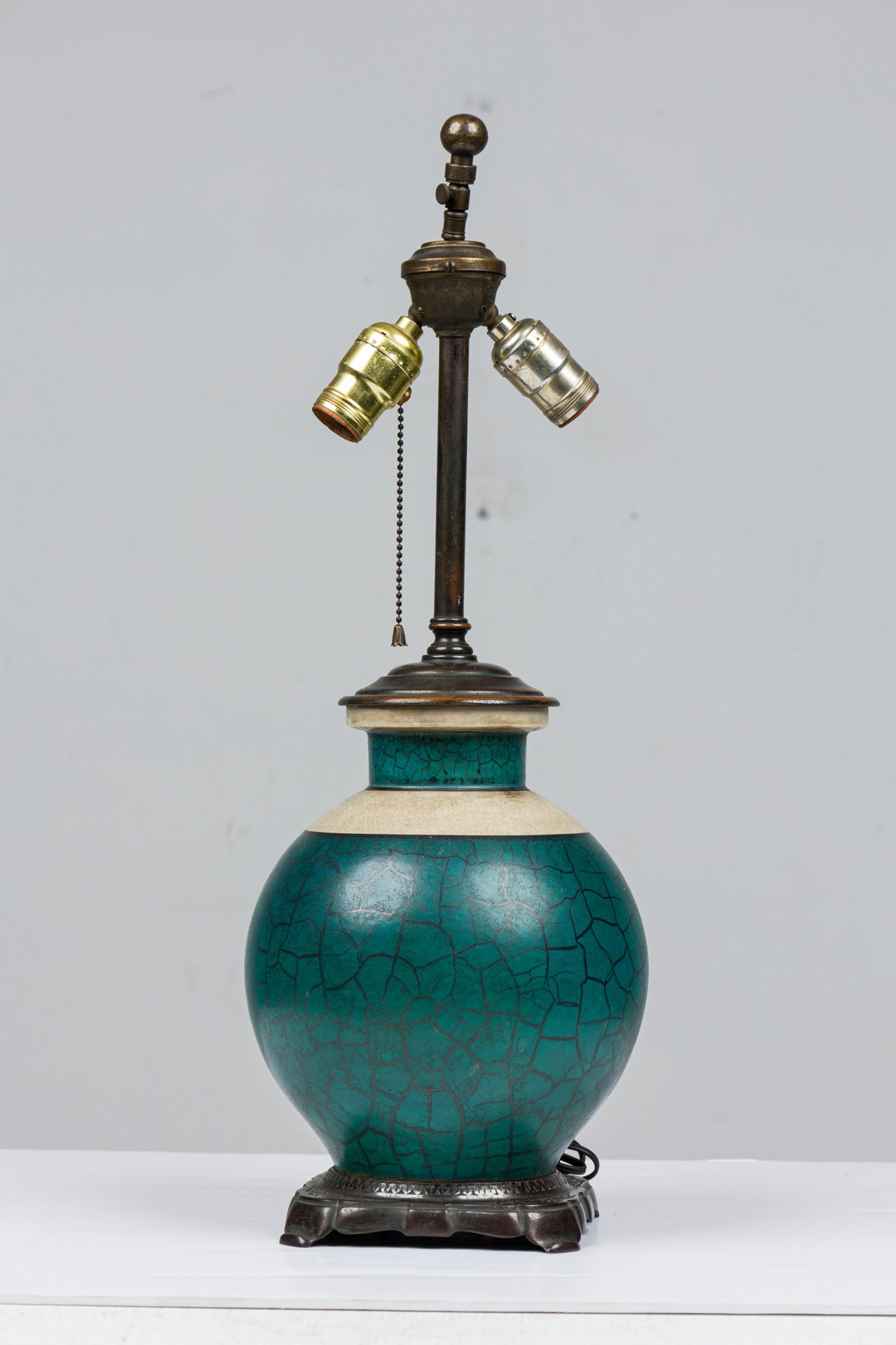 Camark Pottery, Art Deco Crackle Vase Lamp (1 of 11)
