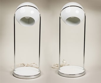 Robert Sonneman, Pair "Eyeball" Table Lamps