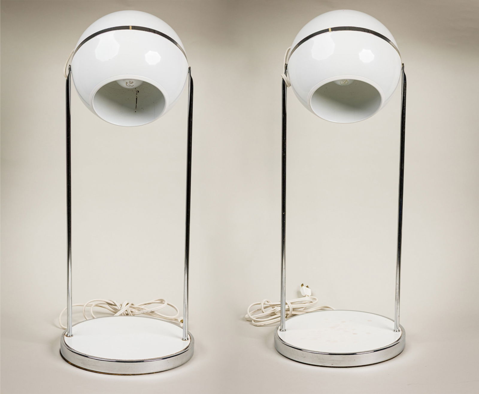 Robert Sonneman, Pair "Eyeball" Table Lamps (1 of 12)
