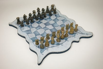 Artist-Made Surrealistic Chess Board