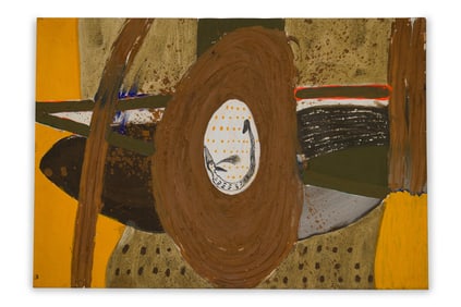Ouattara Watts, Large Mixed Media Drawing, 1993