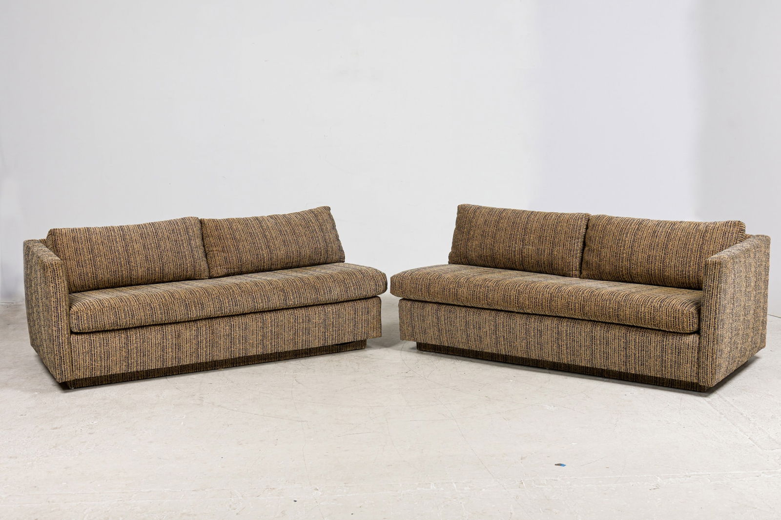 Custom Contemporary Open Arm Sofas (Pair) (1 of 14)