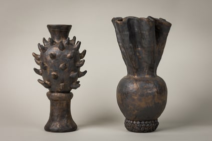 Priscilla Hollingsworth, (2) Contemporary Terra Cotta Vases, 2018