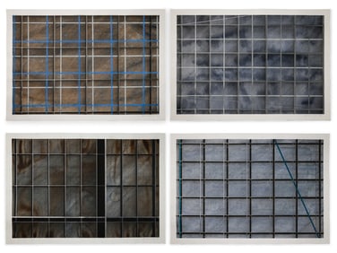 Joshua (Jerzy) Budziszewski Benor, (4) Mixed Media Drawings,1994