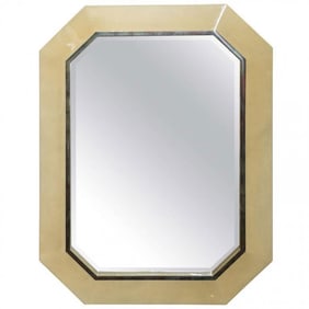 Karl Springer, Large Parchment Mirror, Signed