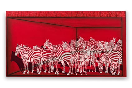 Benni Efrat, Large Acrylic On Canvas, 2004