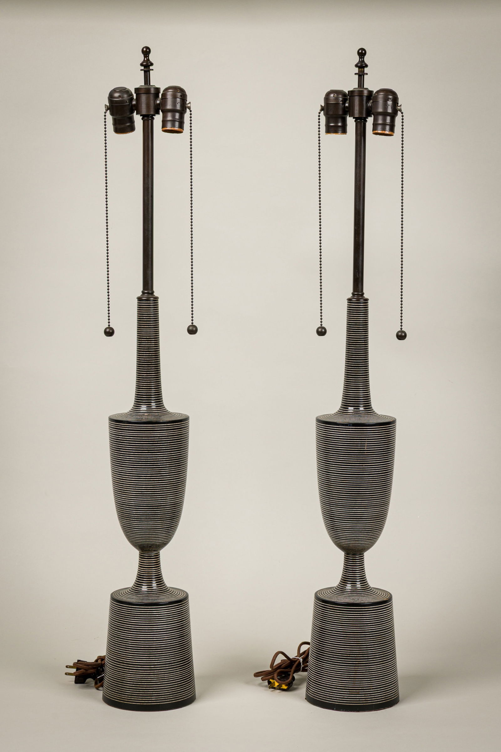 Stephen Mckay, Pair Painted Wood Lamps (1 of 10)
