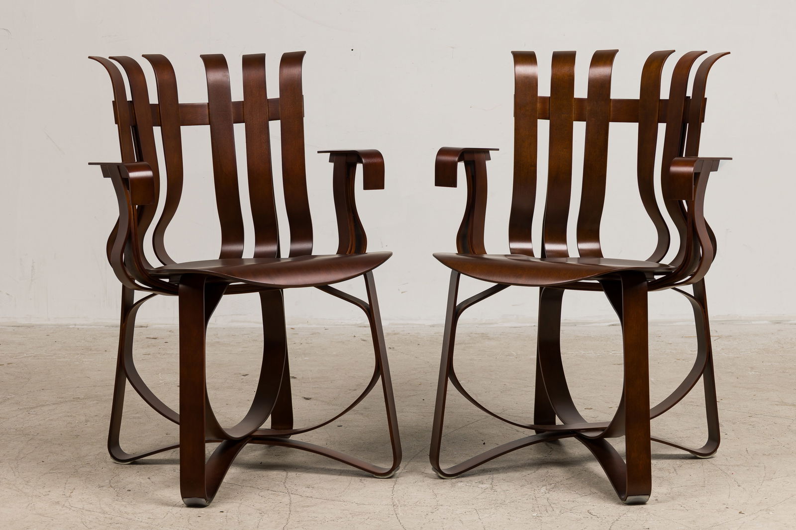 Frank Gehry, Pair "Hat Trick" Side Chairs (1 of 14)