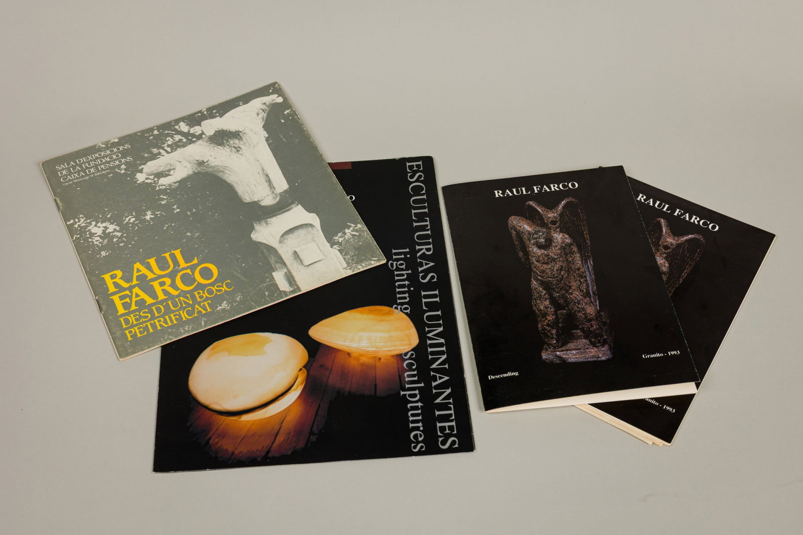 Raul Farco, (9) Catalogs & Archival Materials: 1) "Skins. Raul Farco". Buenos Aires: Gobierno de la Ciudad / Paseo de las Esculturas, 2010. Exhibition catalog; signed; 4to. 2) "Esculturas. Raul Farco". Buenos Aires: Daniel Maman Fine Art, 2007. Ex