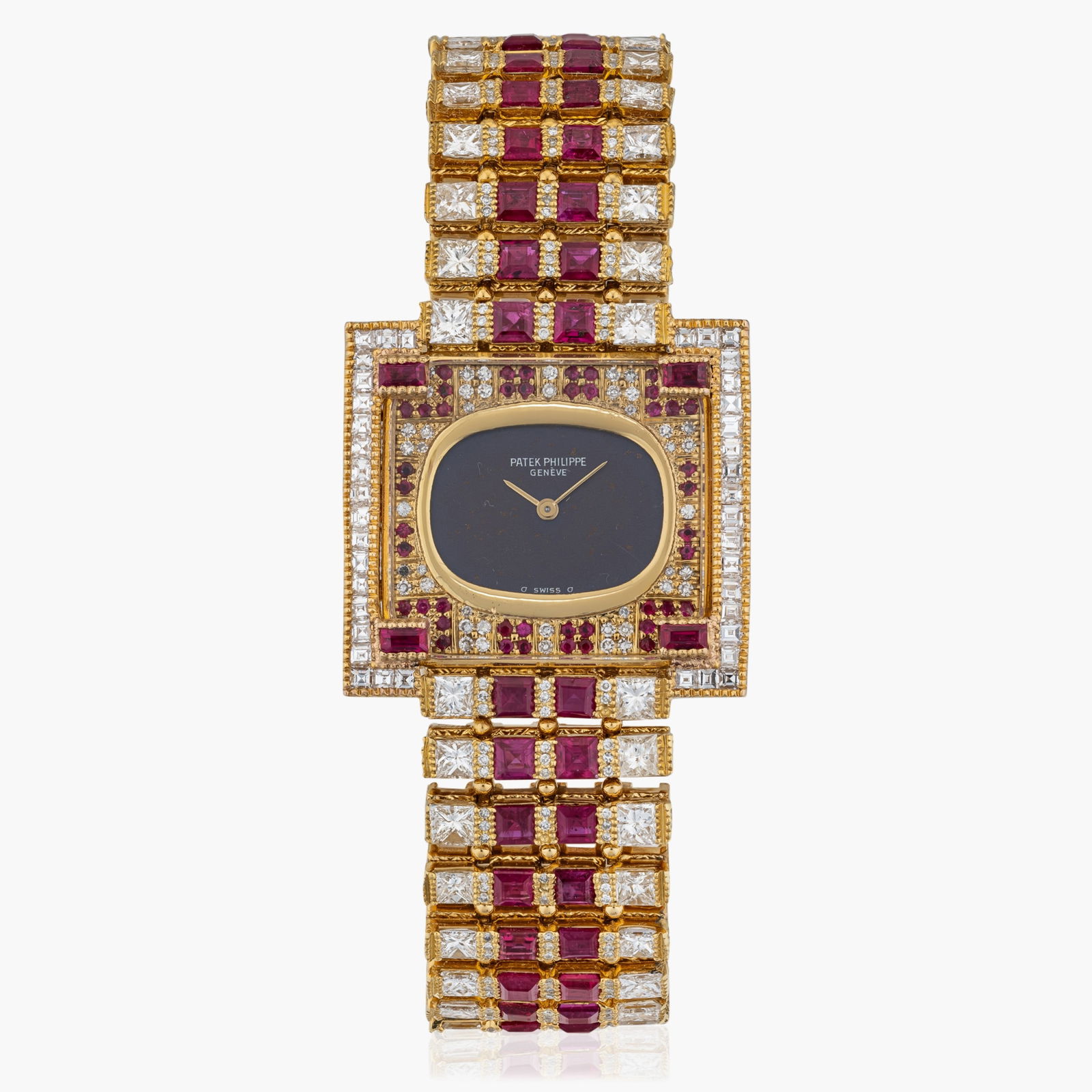 Patek Philippe Ladies Watch in 18K Yellow Gold With Diamond And Rubies (1 of 6)