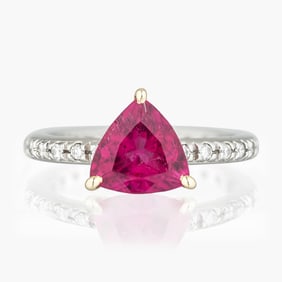 Tourmaline and Diamond ring.