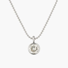 Solitary Diamond Pandent / Chain in Platinum