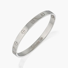 Vintage Cartier Love Bracelet in 18K White Gold